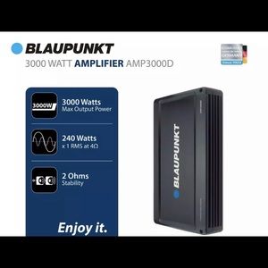 BLAUPUNKT AMP3000D 3000 WATTS 1 Channel MONOBLOCK AMPLIFIER I NEW I SEALED